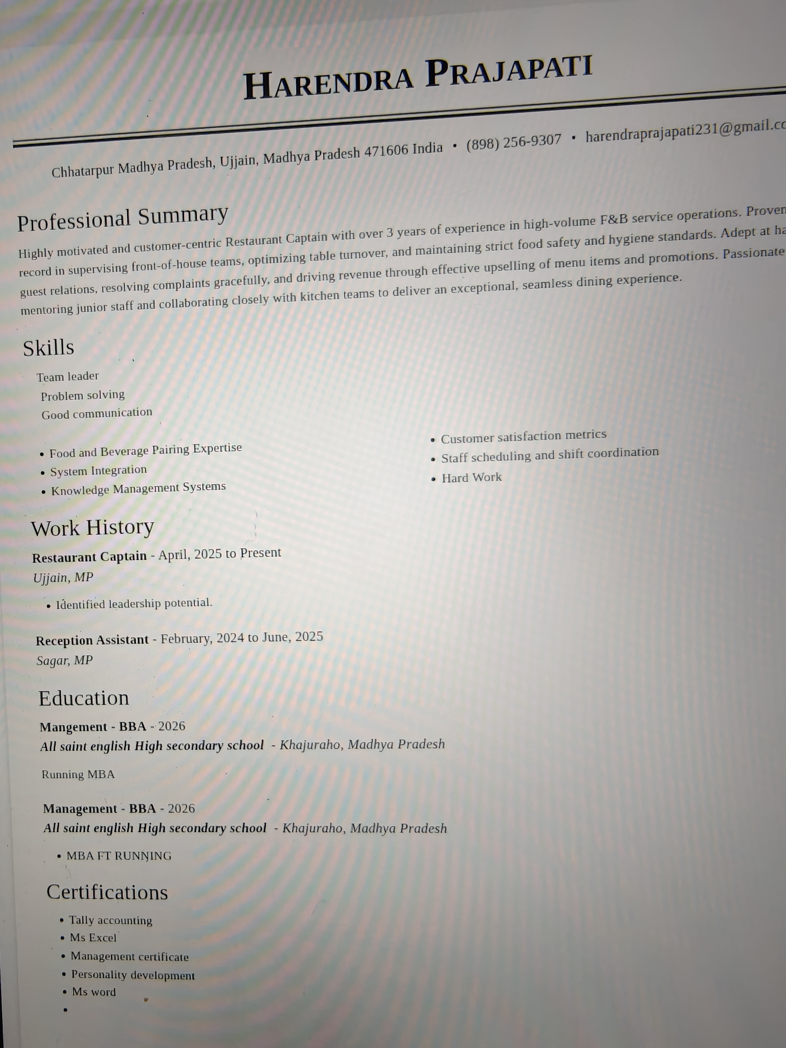 User Profile