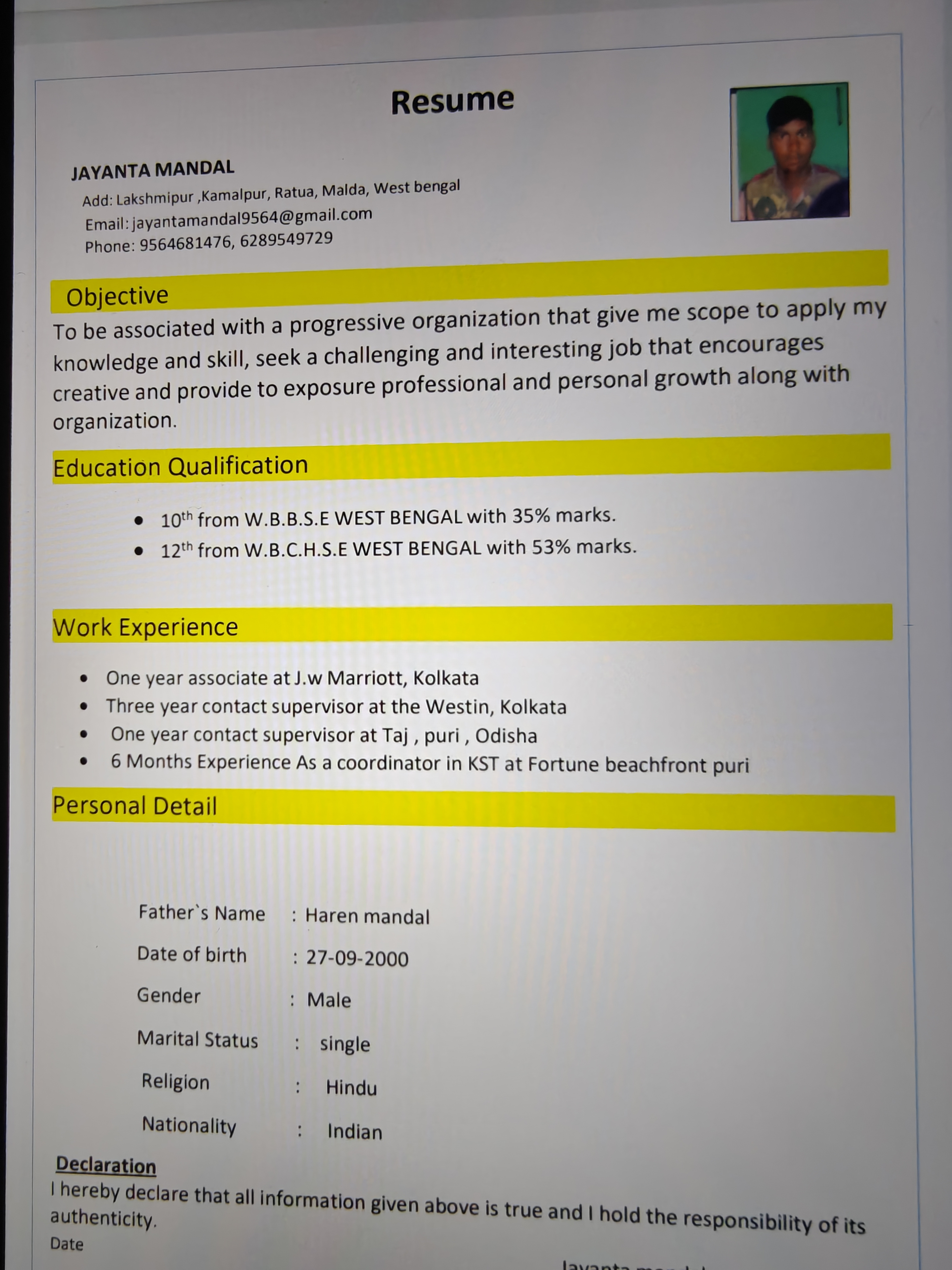 User Profile