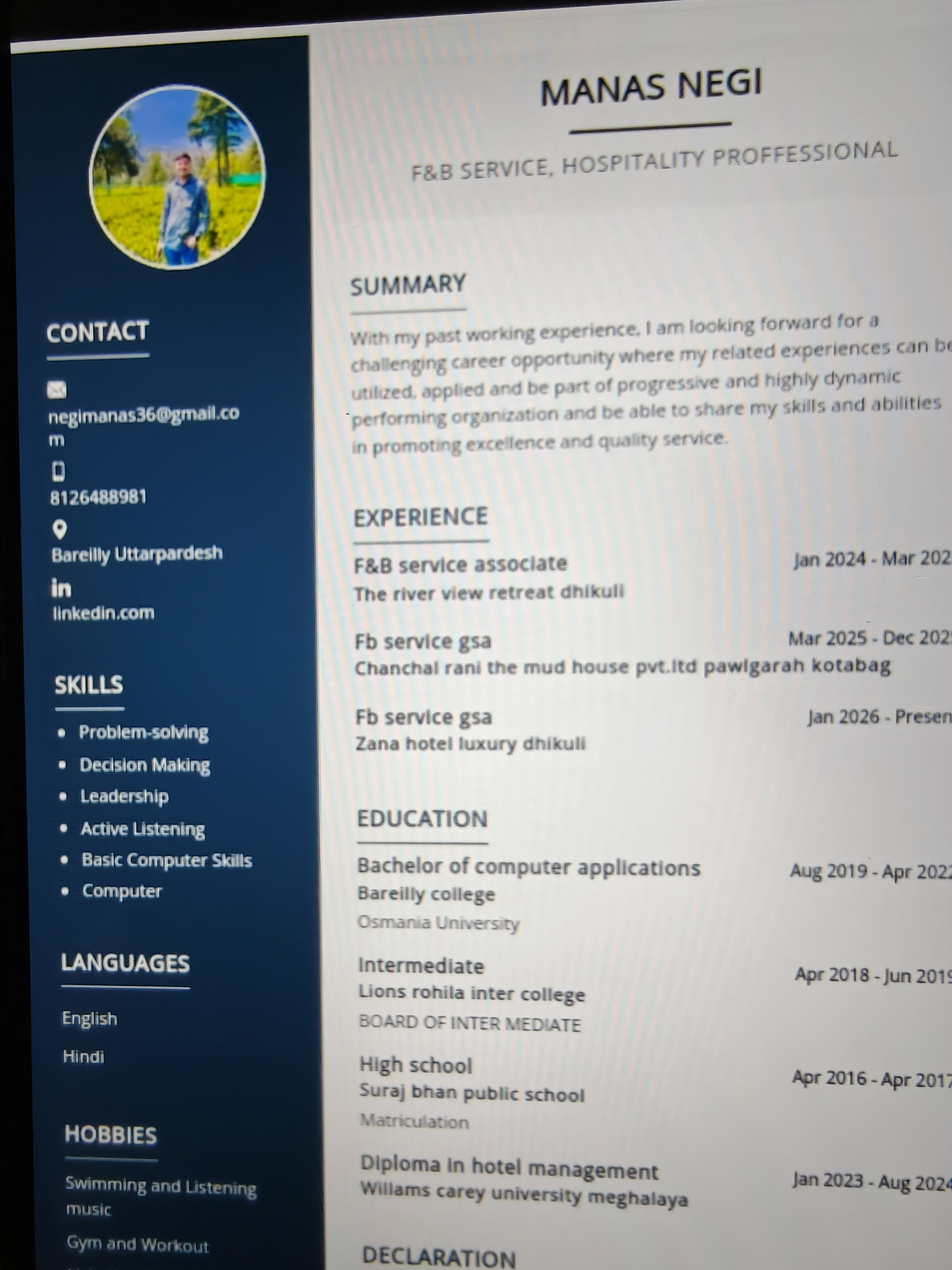 User Profile