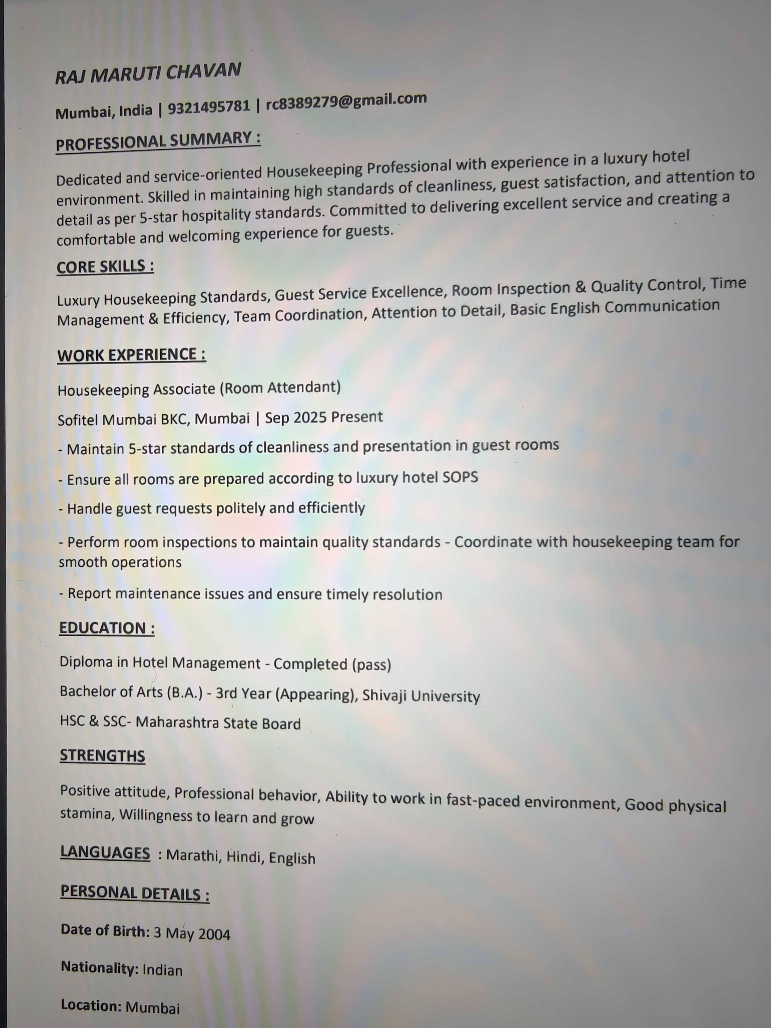 User Profile
