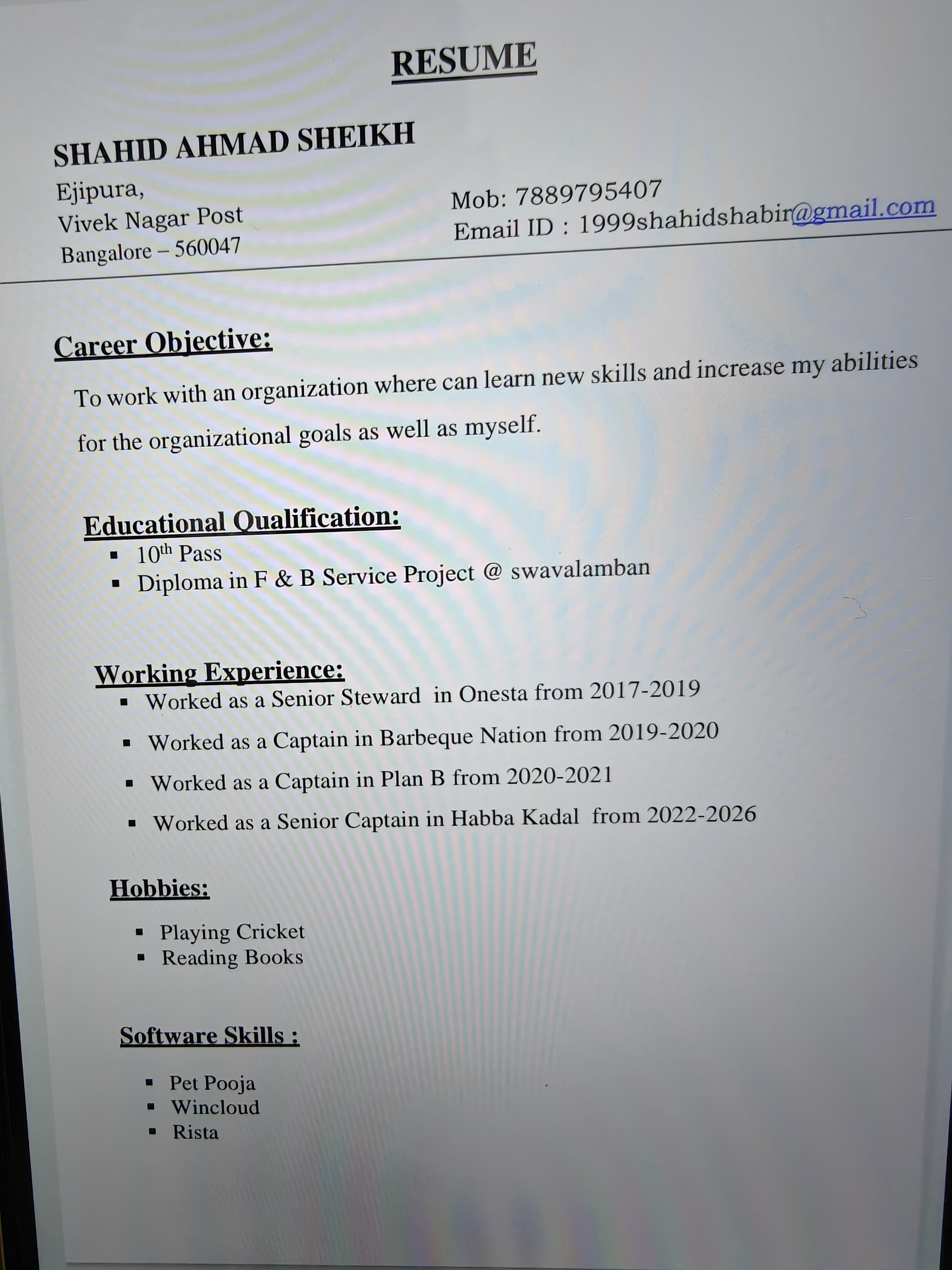 User Profile