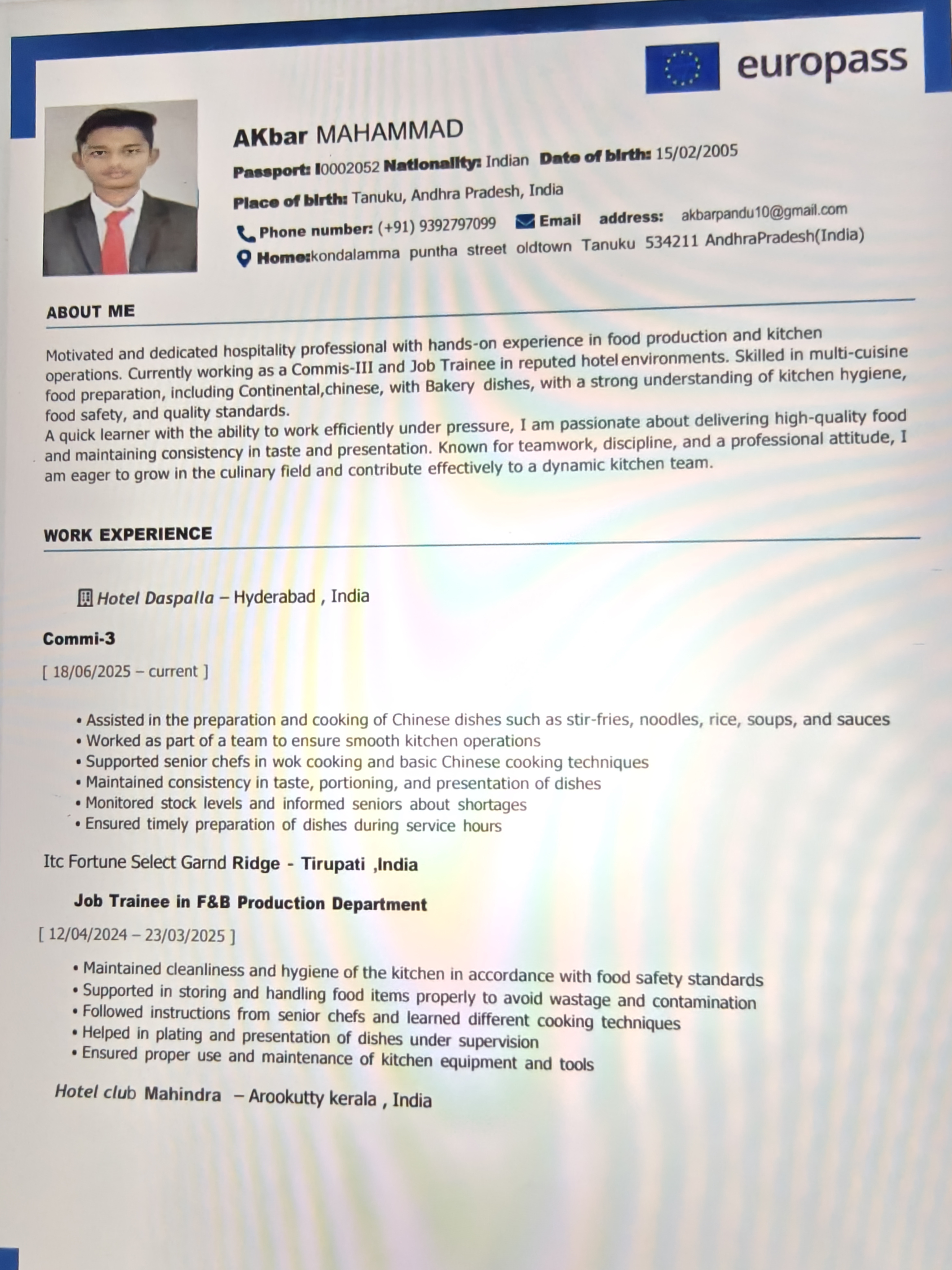 User Profile