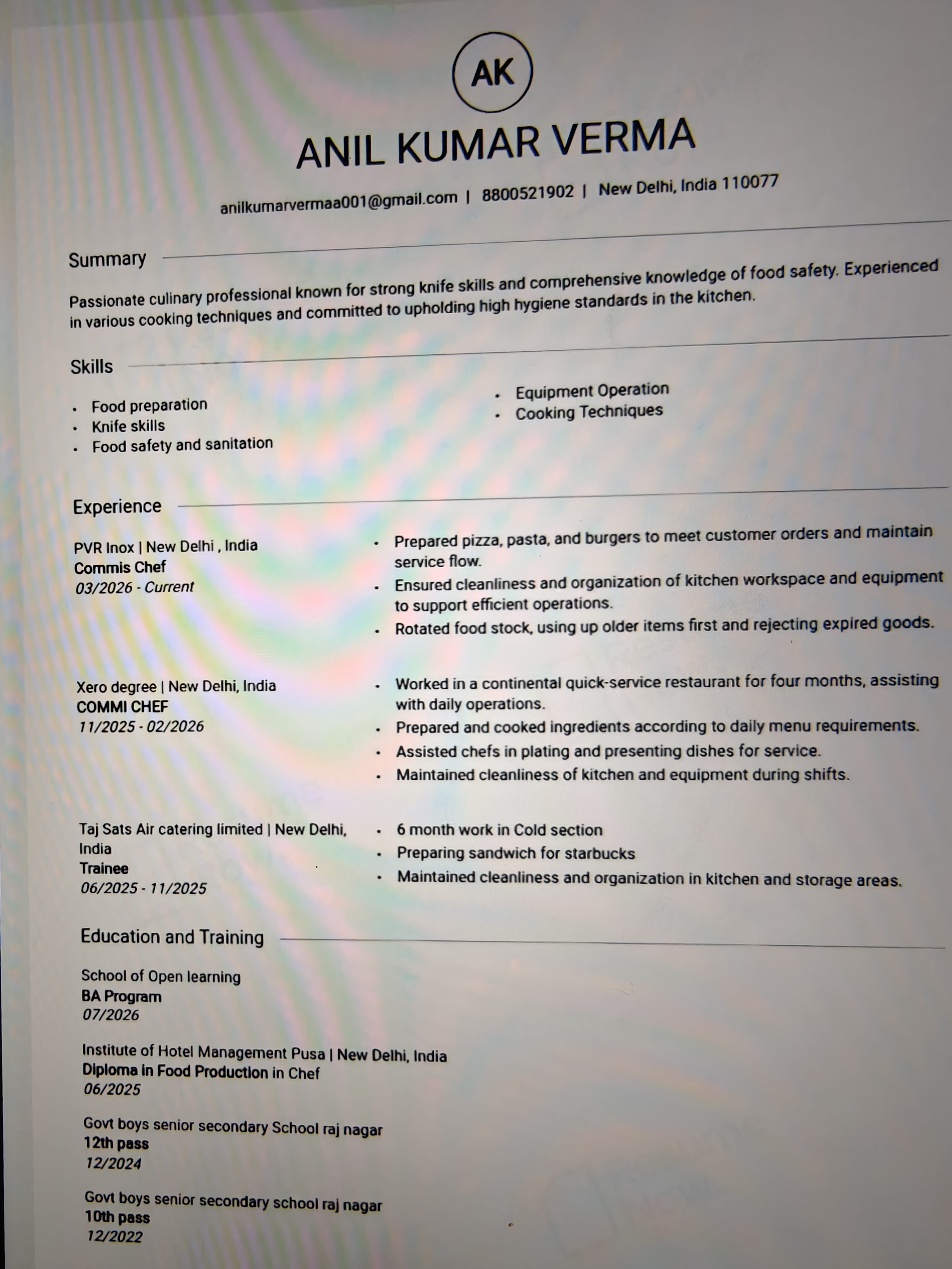 User Profile